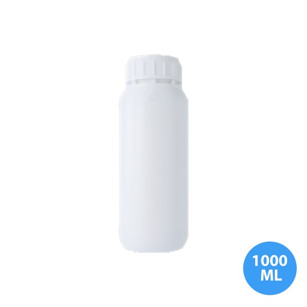 1000 ML Polietilen Plastik Boş Kimya Zirai Tarım Şişesi 63 MM Ağız Çapı Kilitli Kapaklı K63