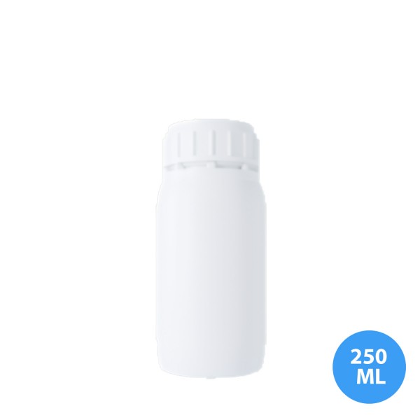 250 ML Polietilen Plastik Boş Kimya Zirai Tarım Şişesi 50 MM Ağız Çapı Kilitli Kapaklı K108